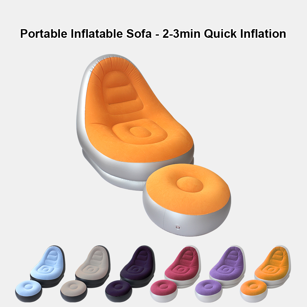 Outdoor Furniture Ideas - Portable Multicolor Inflatable Air Sofa Set