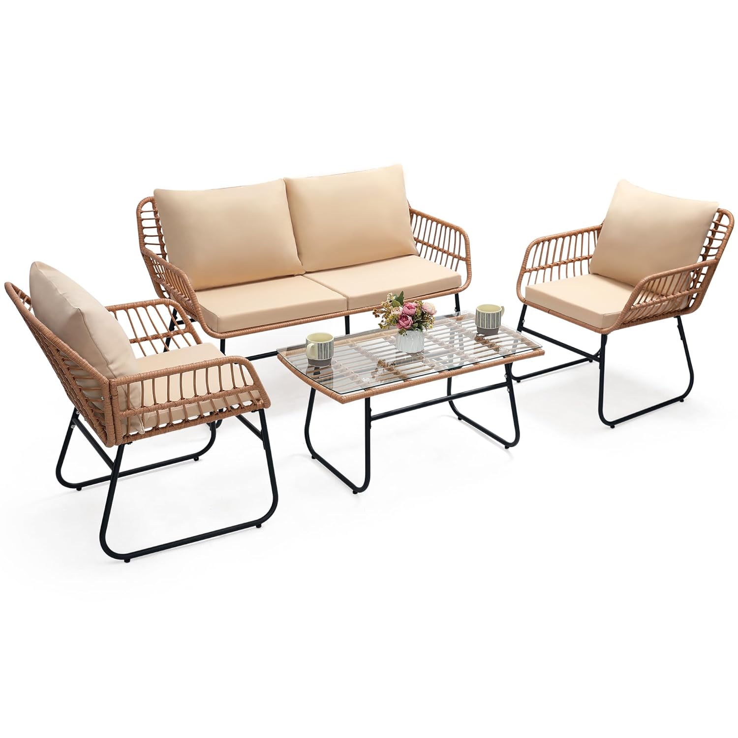 Outdoor Furniture Ideas - 4 Piece Patio Bistro Outdoor Furniture