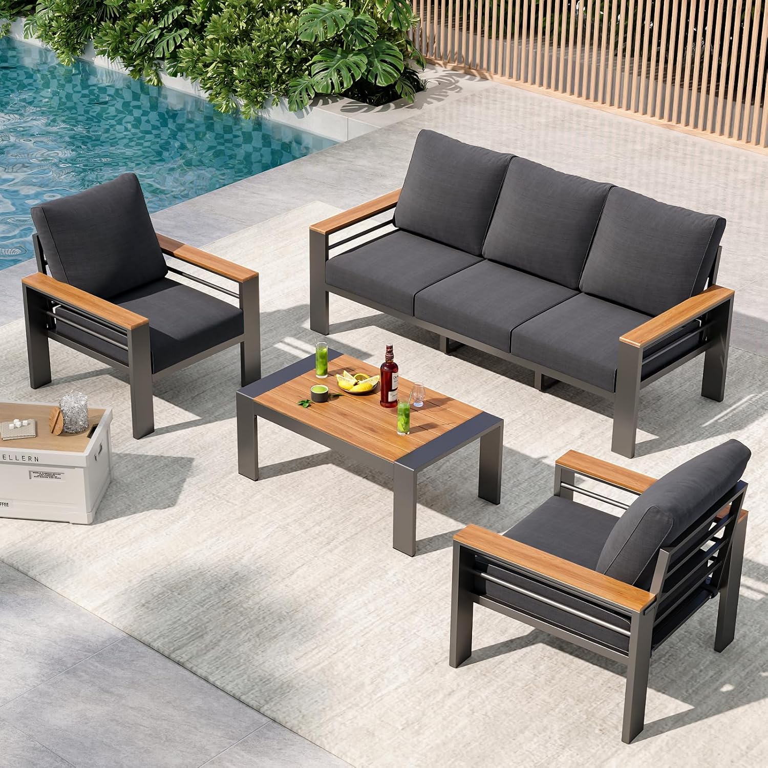 Patio Furniture Set, Aluminum  - Outdoor Furniture Ideas review and price