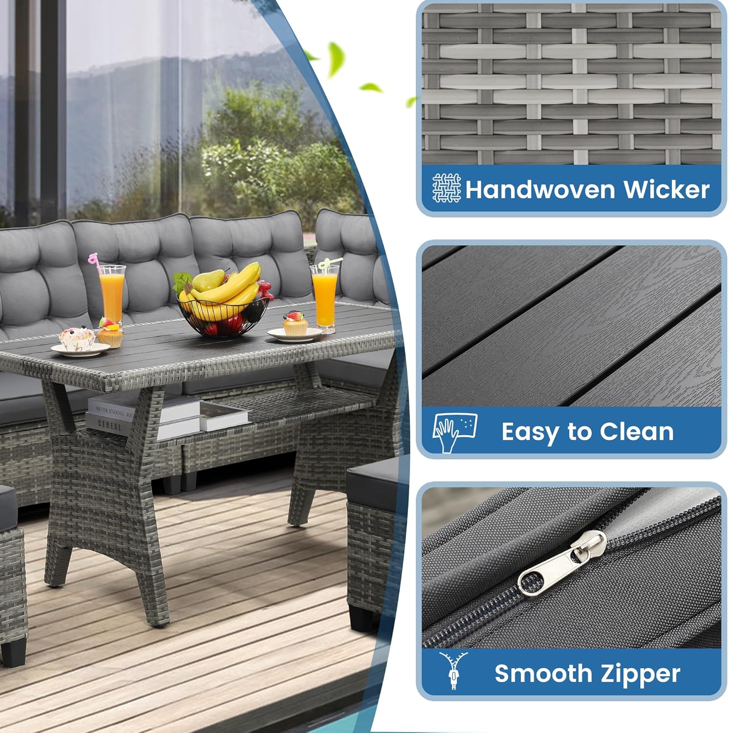 6 Piece Patio Furniture Set, D - Outdoor Furniture Ideas review and price