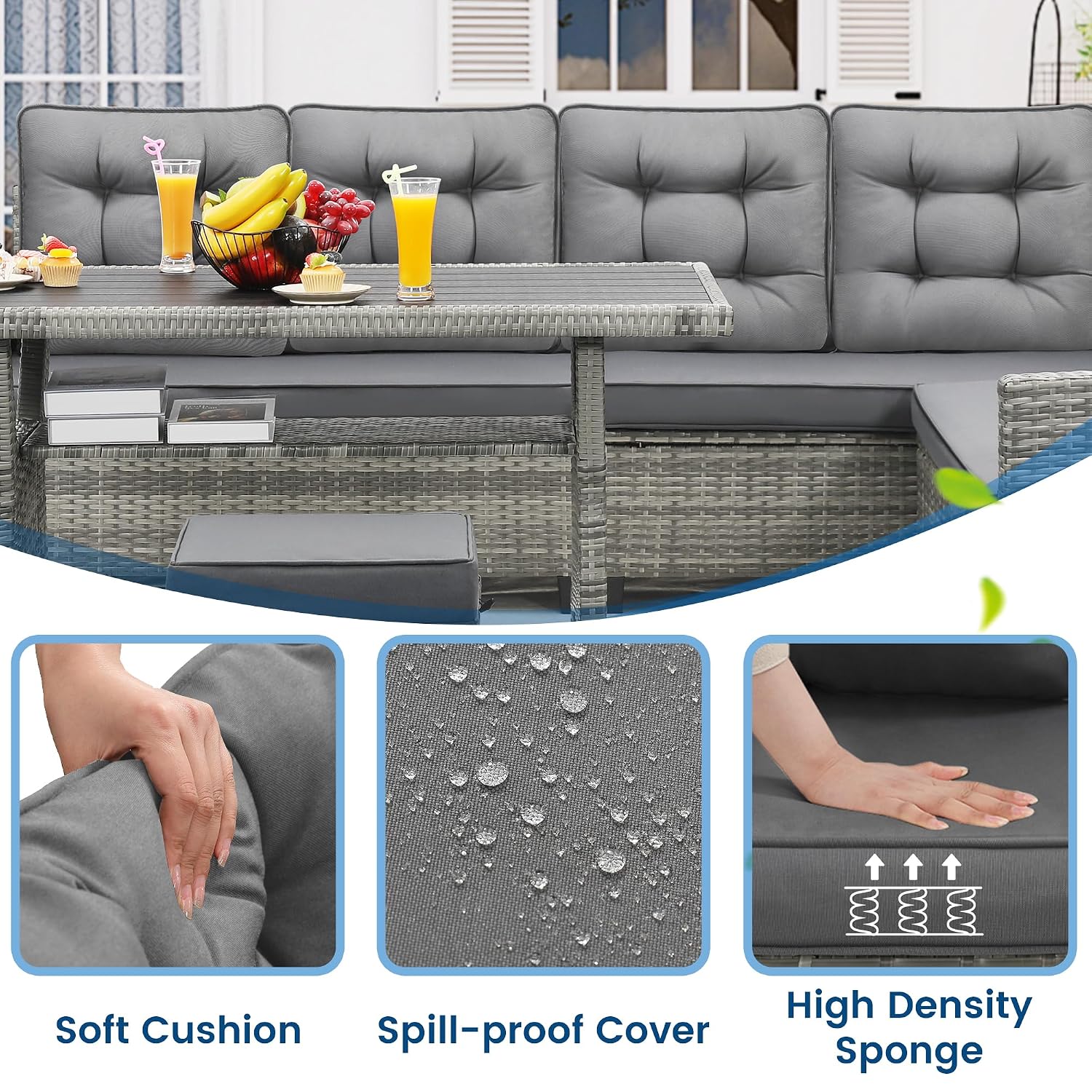 6 Piece Patio Furniture Set, D - Outdoor Furniture Ideas review and price