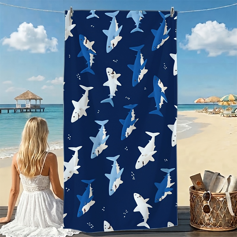 Waterproof Shark Print Beach P - Outdoor Furniture Quick Dry review and price