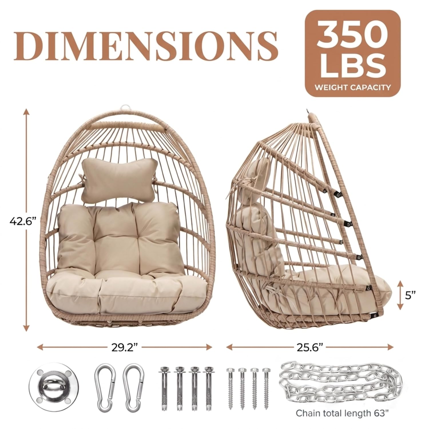 Outdoor Hanging Egg Chair With - Outdoor Furniture Without Cushions review and price