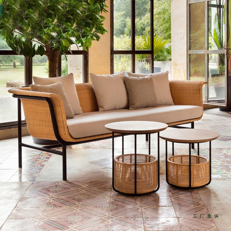 Outdoor rattan chair three-pie - Outdoor Furniture Set Sale review and price