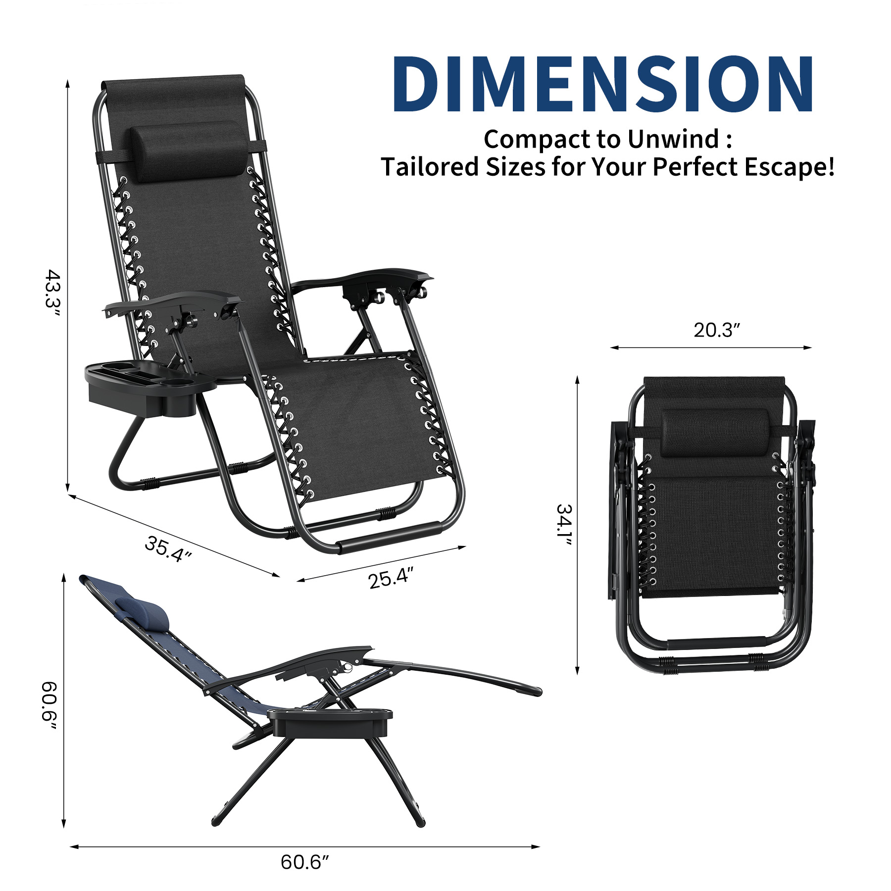 Zero Weighted Patio Lounge Rec - Outdoor Furniture Quick Dry review and price