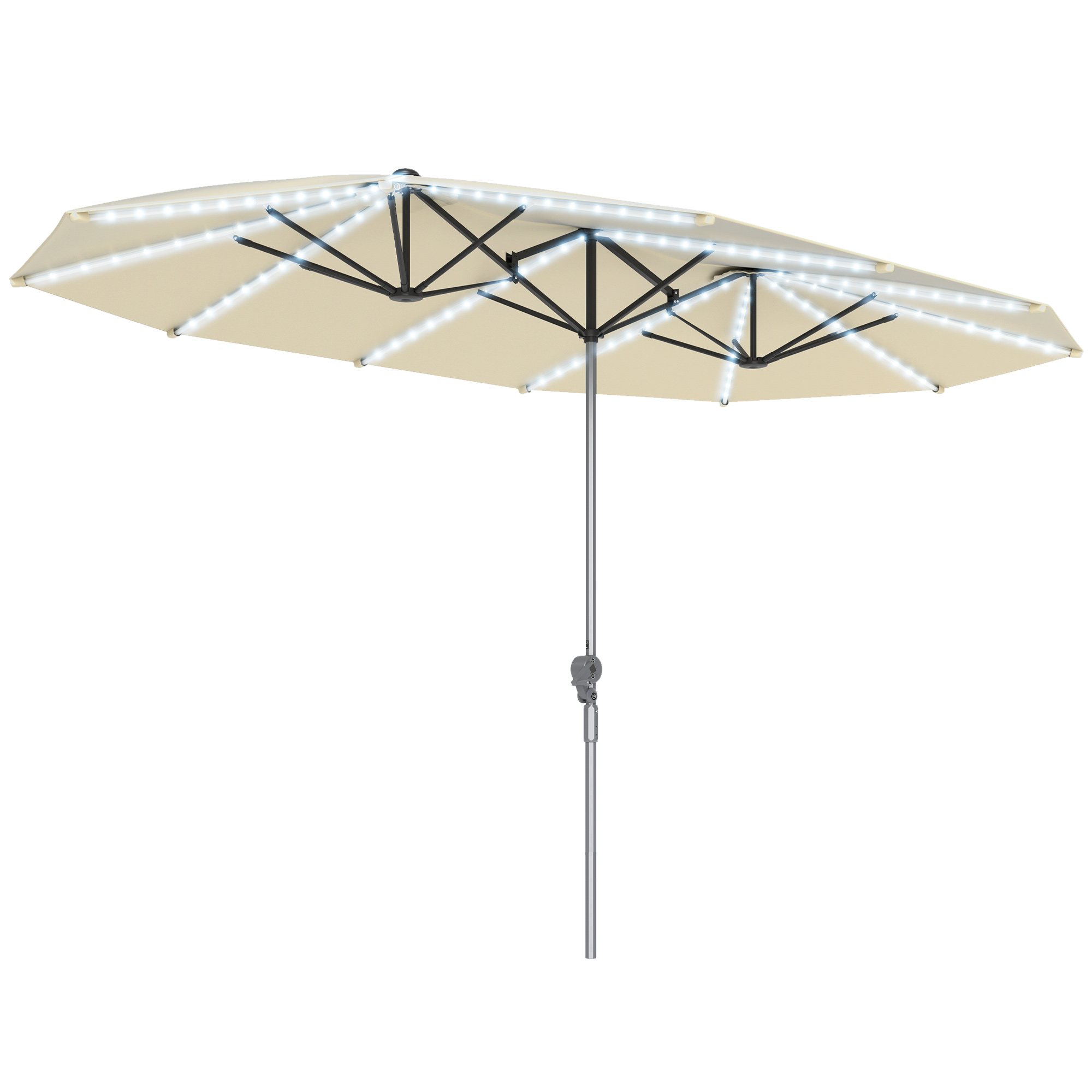 15ft Patio Umbrella Solar Ligh - Outdoor Furniture Umbrella review and price