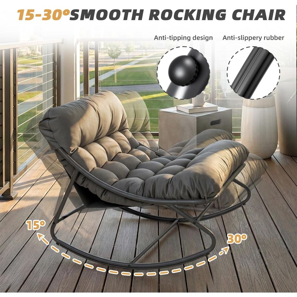 Oversized Papasan Rocking Chai - Outdoor Furniture Without Cushions review and price
