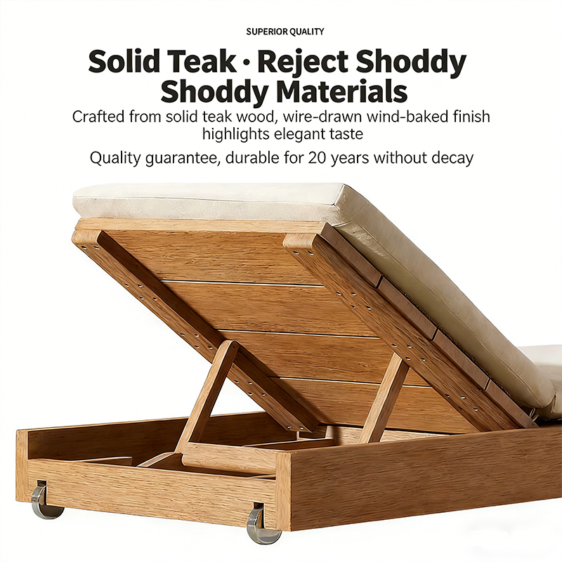 Outdoor Teak Wood Chaise Loung - Outdoor Furniture Quick Dry review and price
