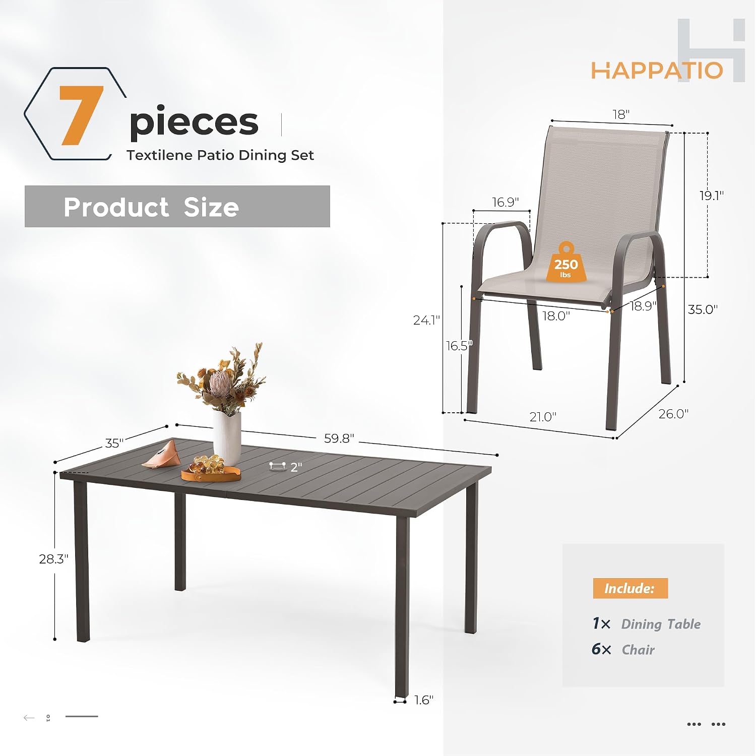 Outdoor Patio Dining Set, 6 Qu - Outdoor Furniture Quick Dry review and price