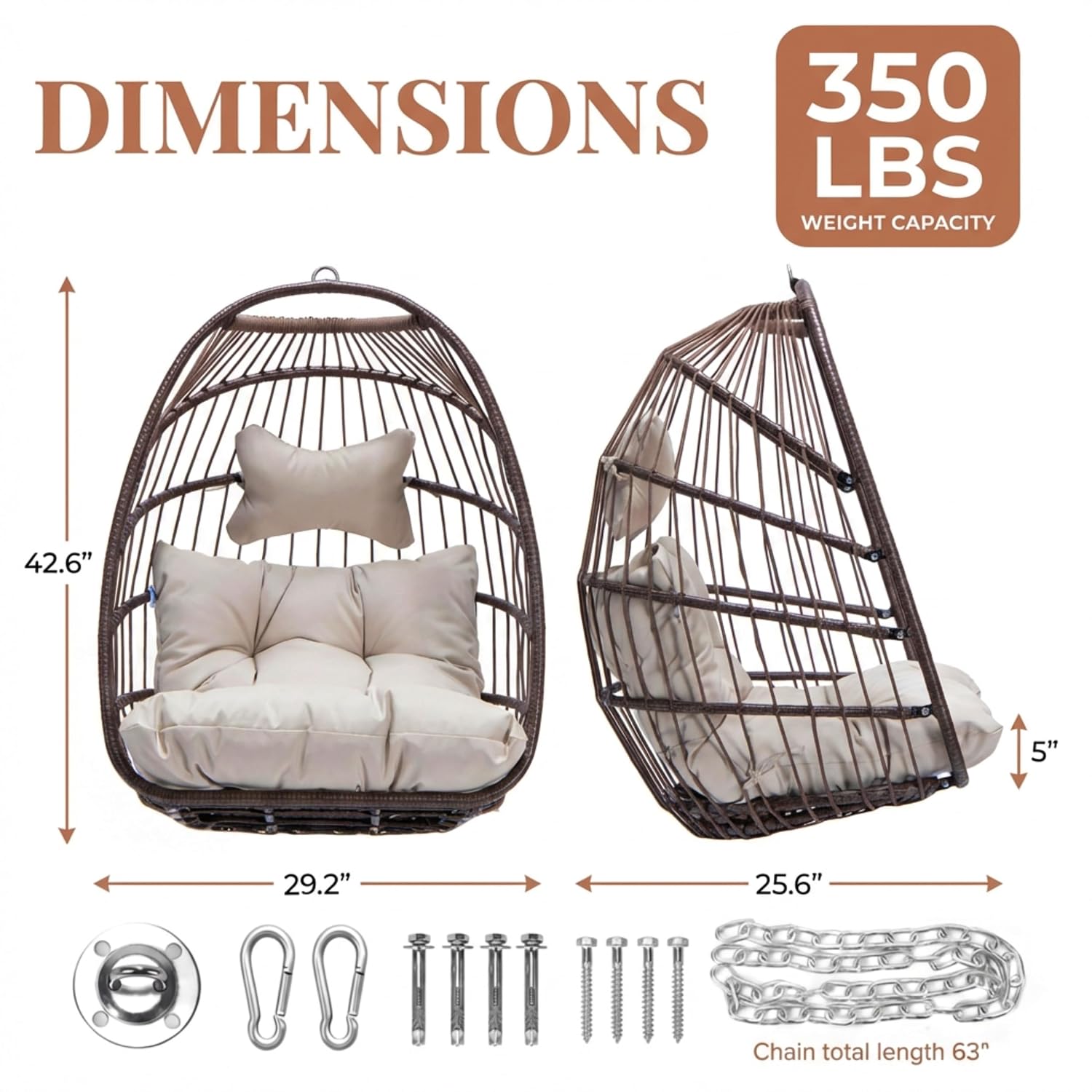 Outdoor Hanging Egg Chair With - Outdoor Furniture Without Cushions review and price