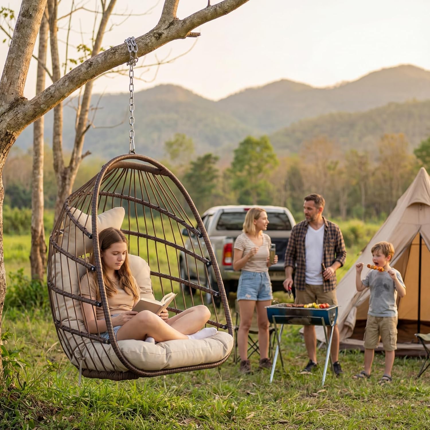 Outdoor Hanging Egg Chair With - Outdoor Furniture Without Cushions review and price