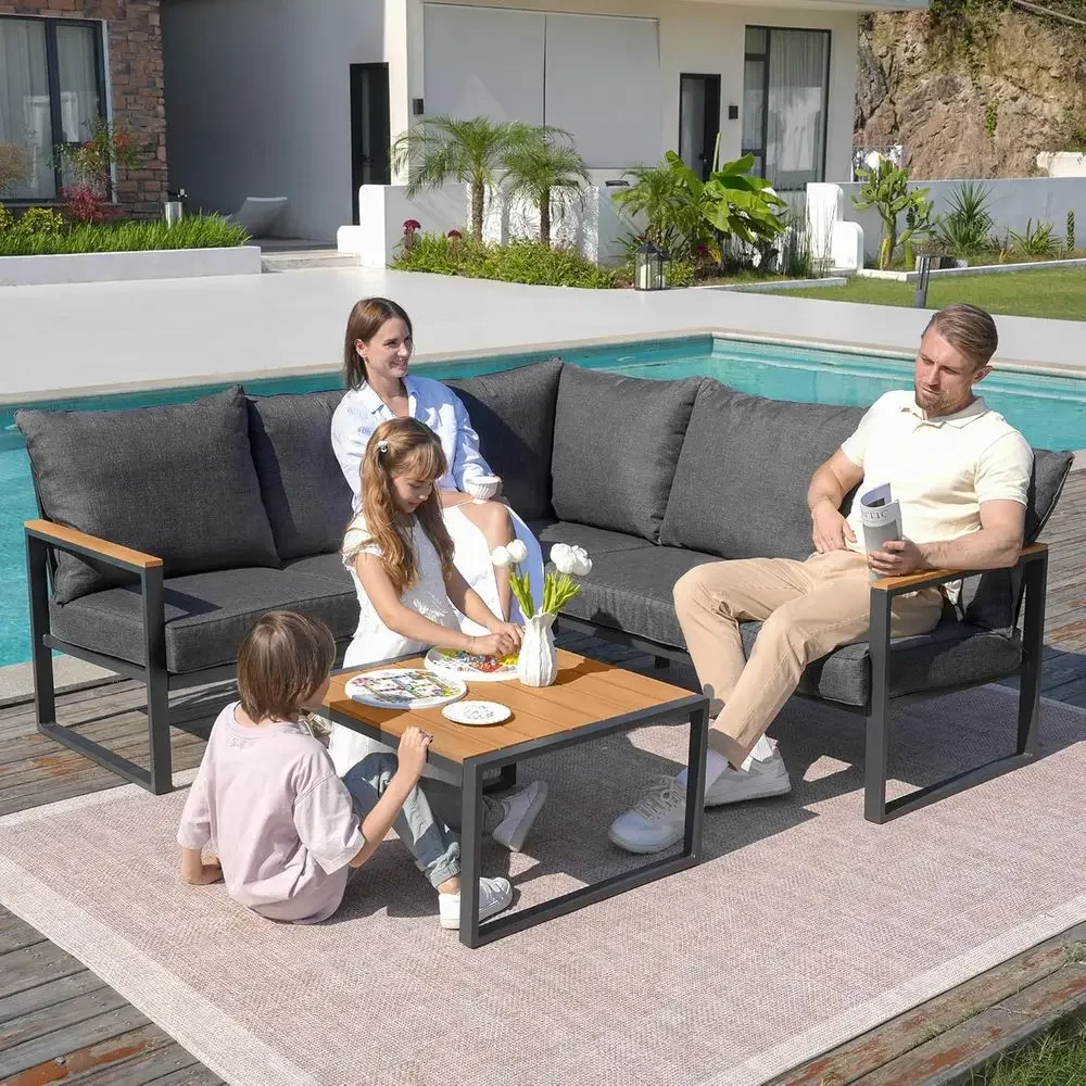 6-Piece Outdoor Sectional Sofa - Outdoor Furniture L Shape review and price