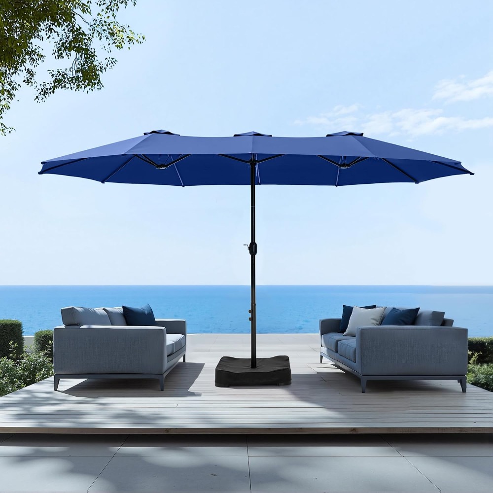15ft Extra Large Rectangular M - Outdoor Furniture Umbrella review and price