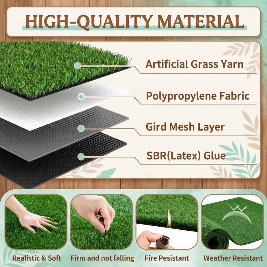 6.5 x 10 Ft Artificial Grass T - Outdoor Rug Waterproof review and price