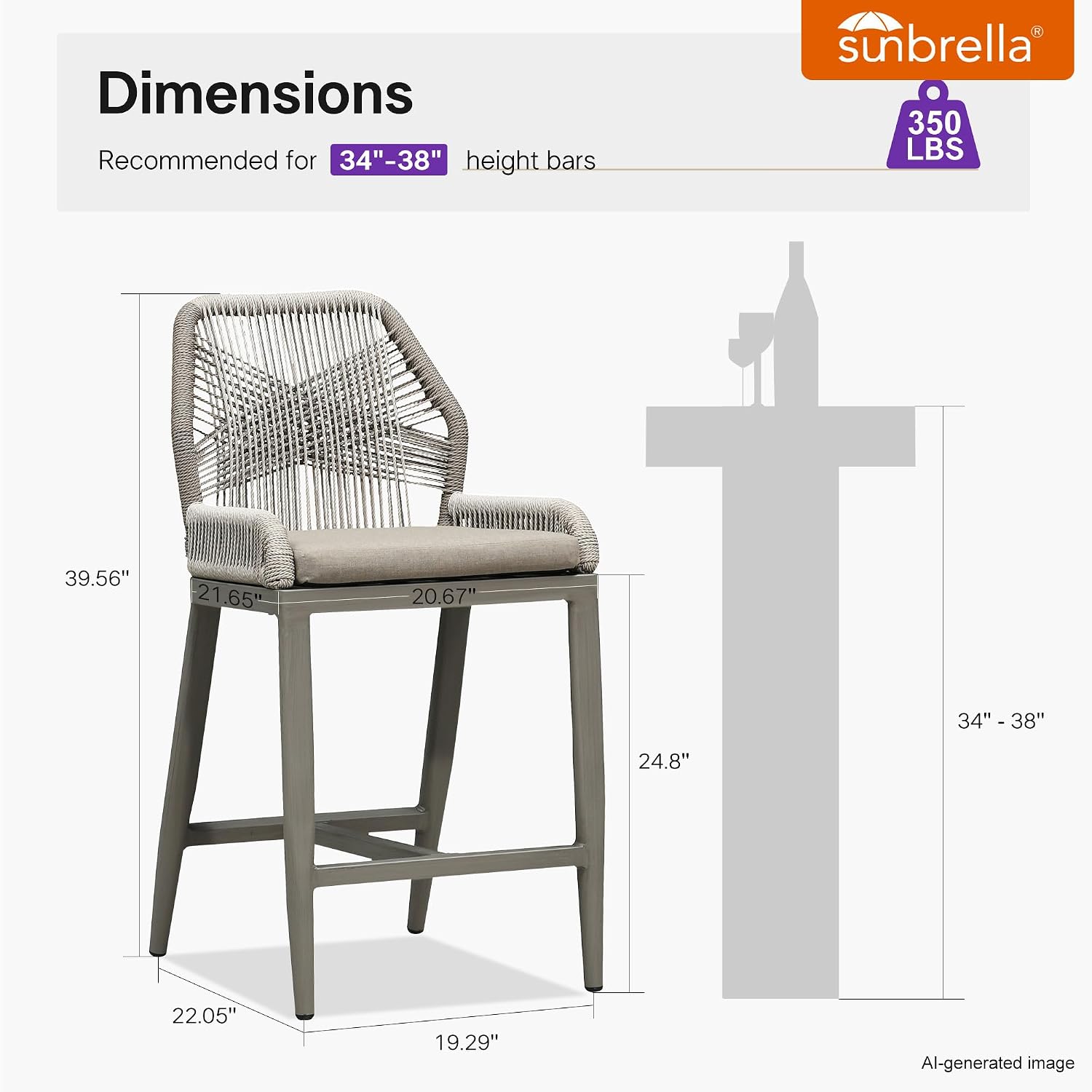 Taupe Bar Stools 2pcs, Light G - Outdoor Furniture Quick Dry review and price