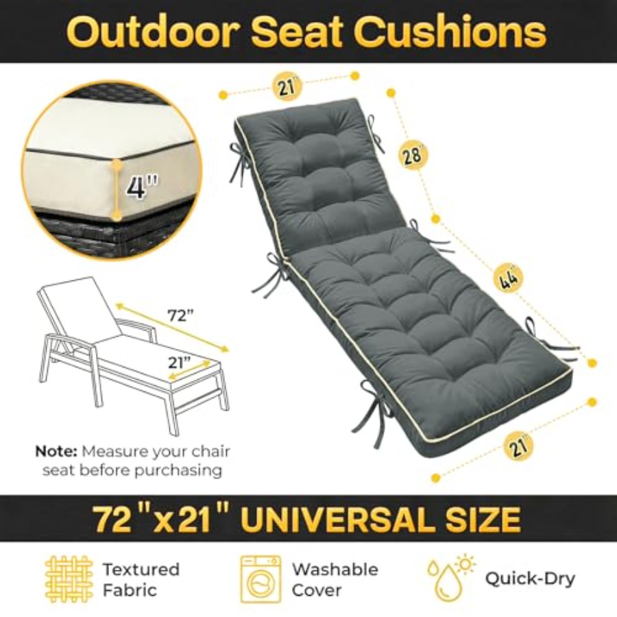 x21 Folding Chaise Lounge Cush - Outdoor Furniture Quick Dry review and price