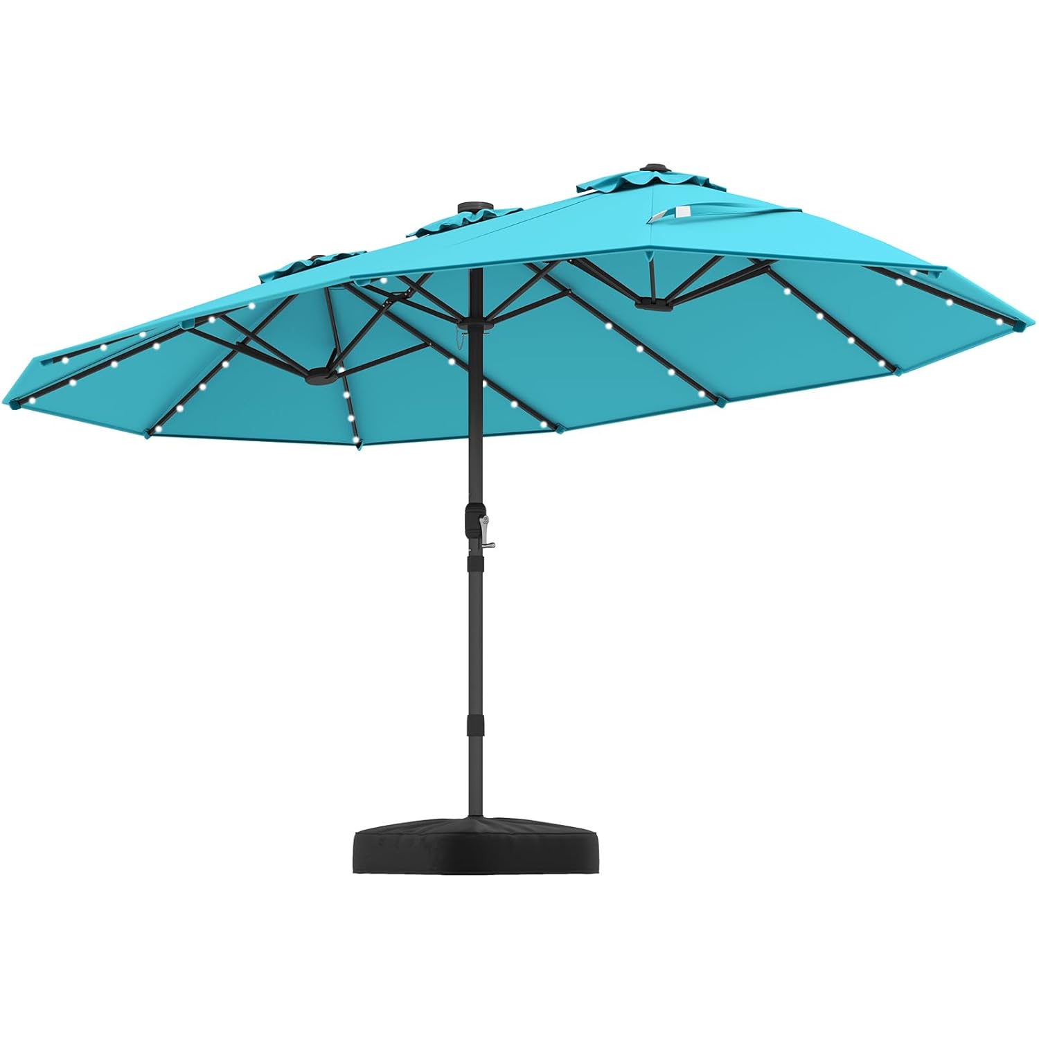 15FT Double-Sided Solar Patio  - Outdoor Furniture Umbrella review and price