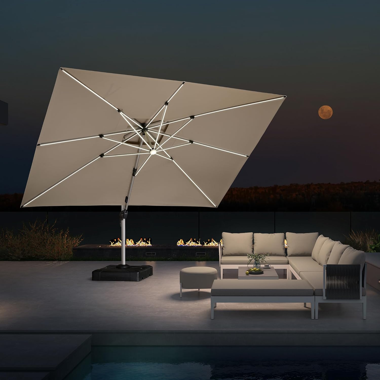 10' X 13' Double Top Deluxe So - Outdoor Furniture Umbrella review and price