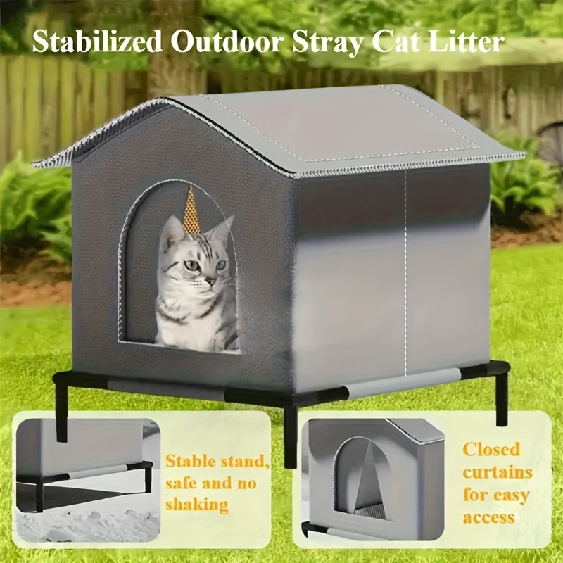 Stray Cat Houses with Mat Wate - Outdoor Rug Waterproof review and price