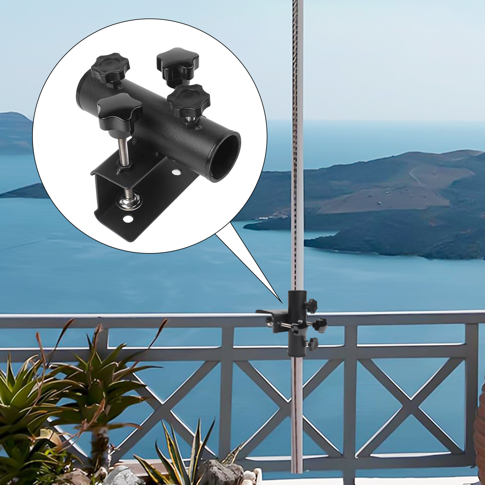 Balcony Umbrella Holder Clamp  - Outdoor Furniture Ideas review and price