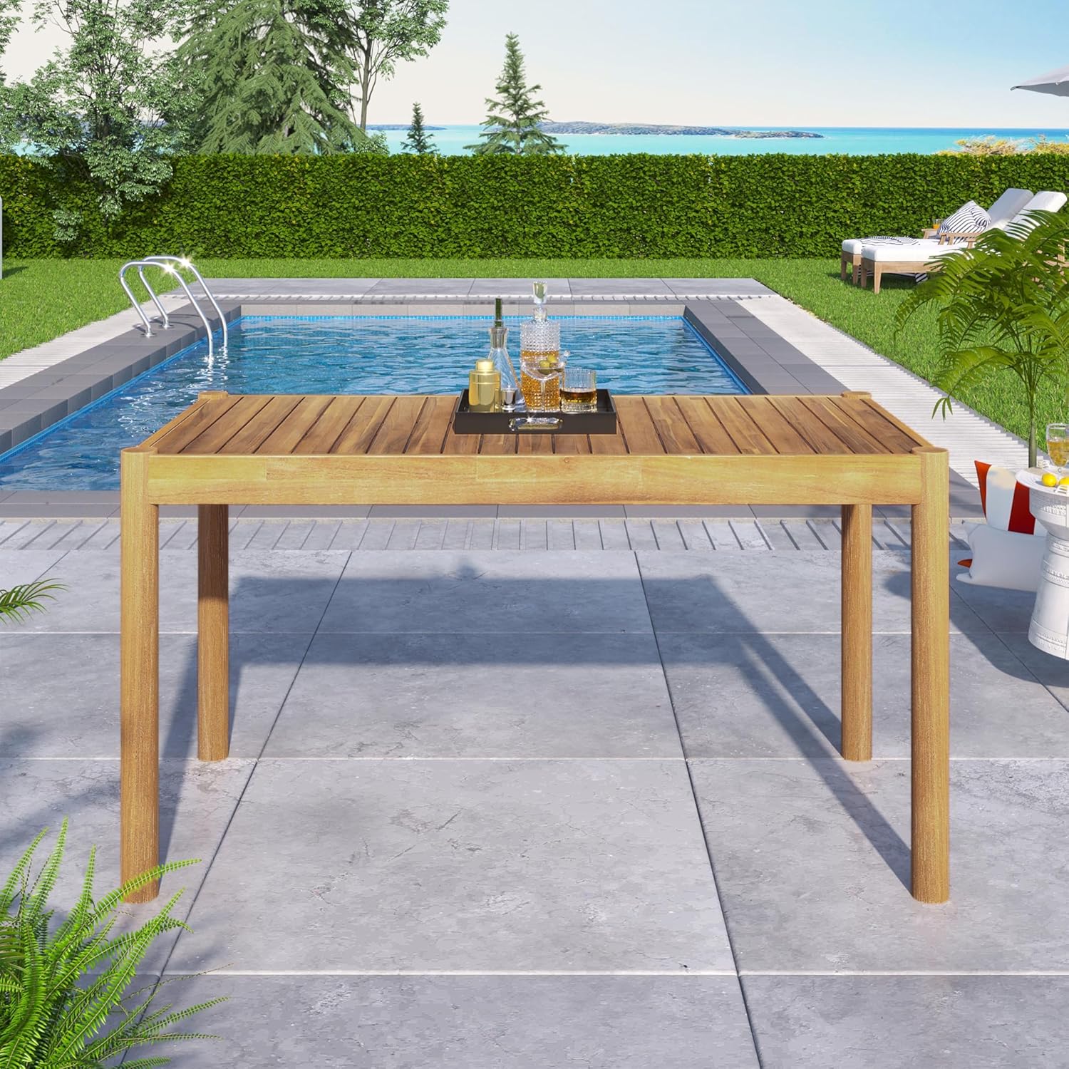 Solid Acacia Wood Outdoor Dini - Outdoor Furniture Easy To Clean review and price