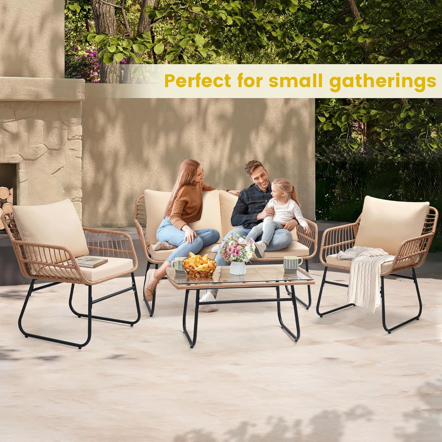 4 Piece Patio Bistro Outdoor F - Outdoor Furniture Ideas review and price