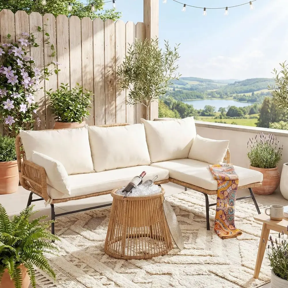 Boho-Style Patio Furniture Set - Outdoor Furniture L Shape review and price