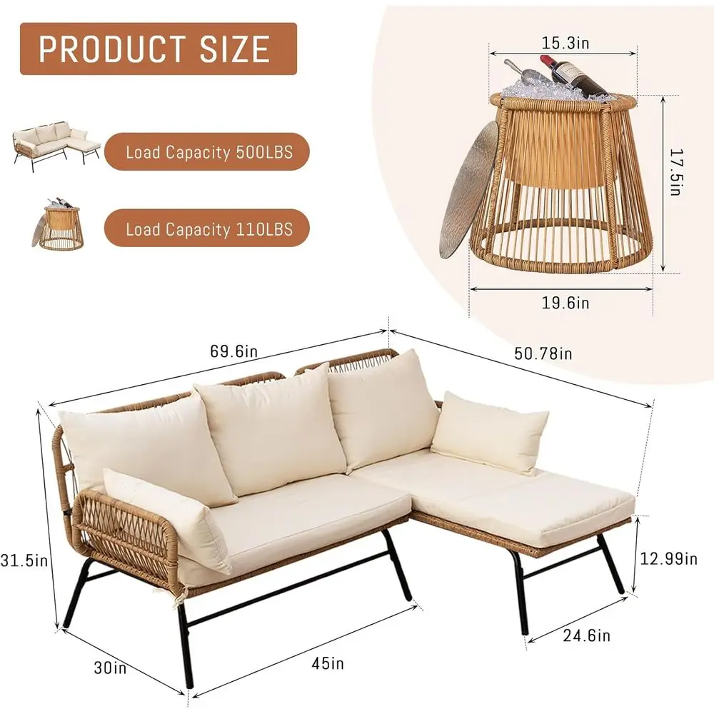 Boho-Style Patio Furniture Set - Outdoor Furniture L Shape review and price