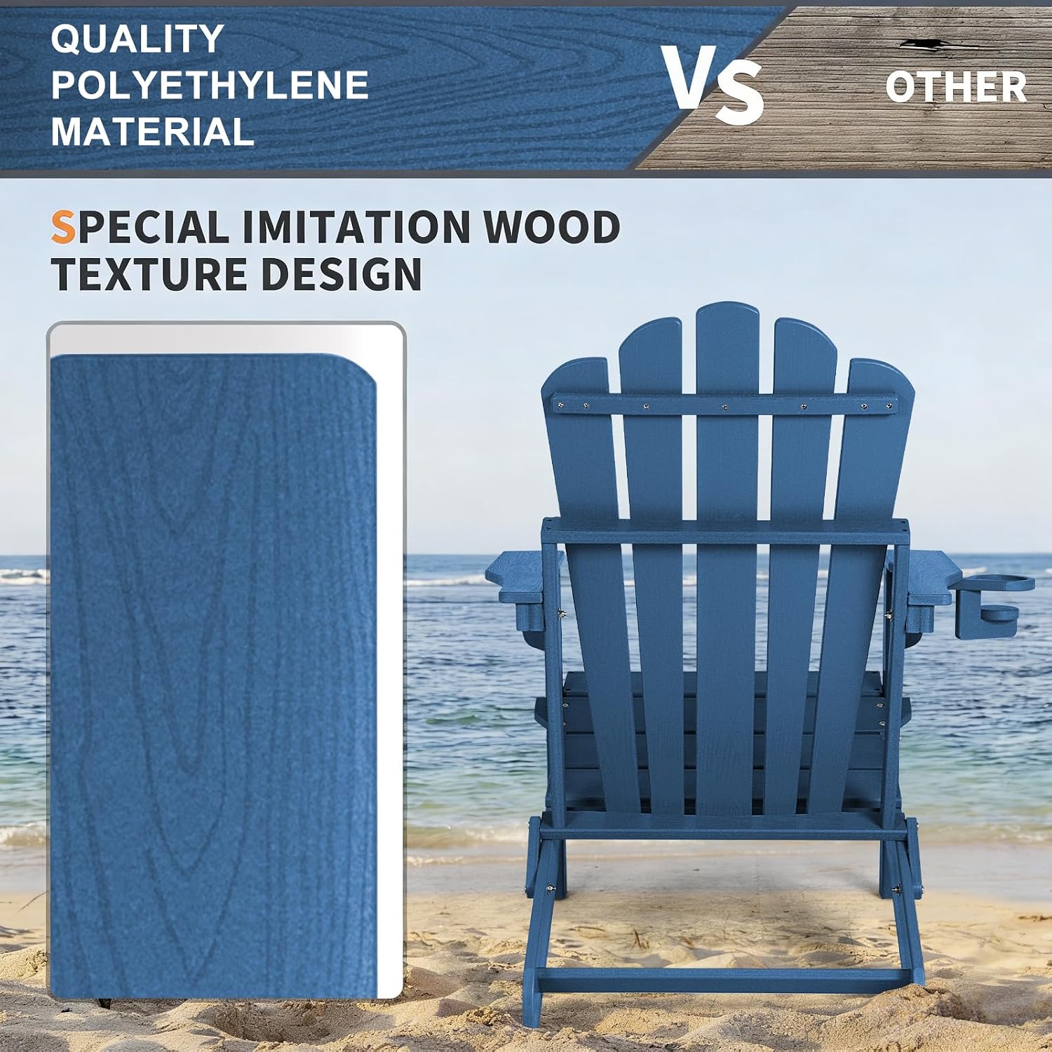 Oversized Folding Adirondack C - Outdoor Furniture Easy To Clean review and price