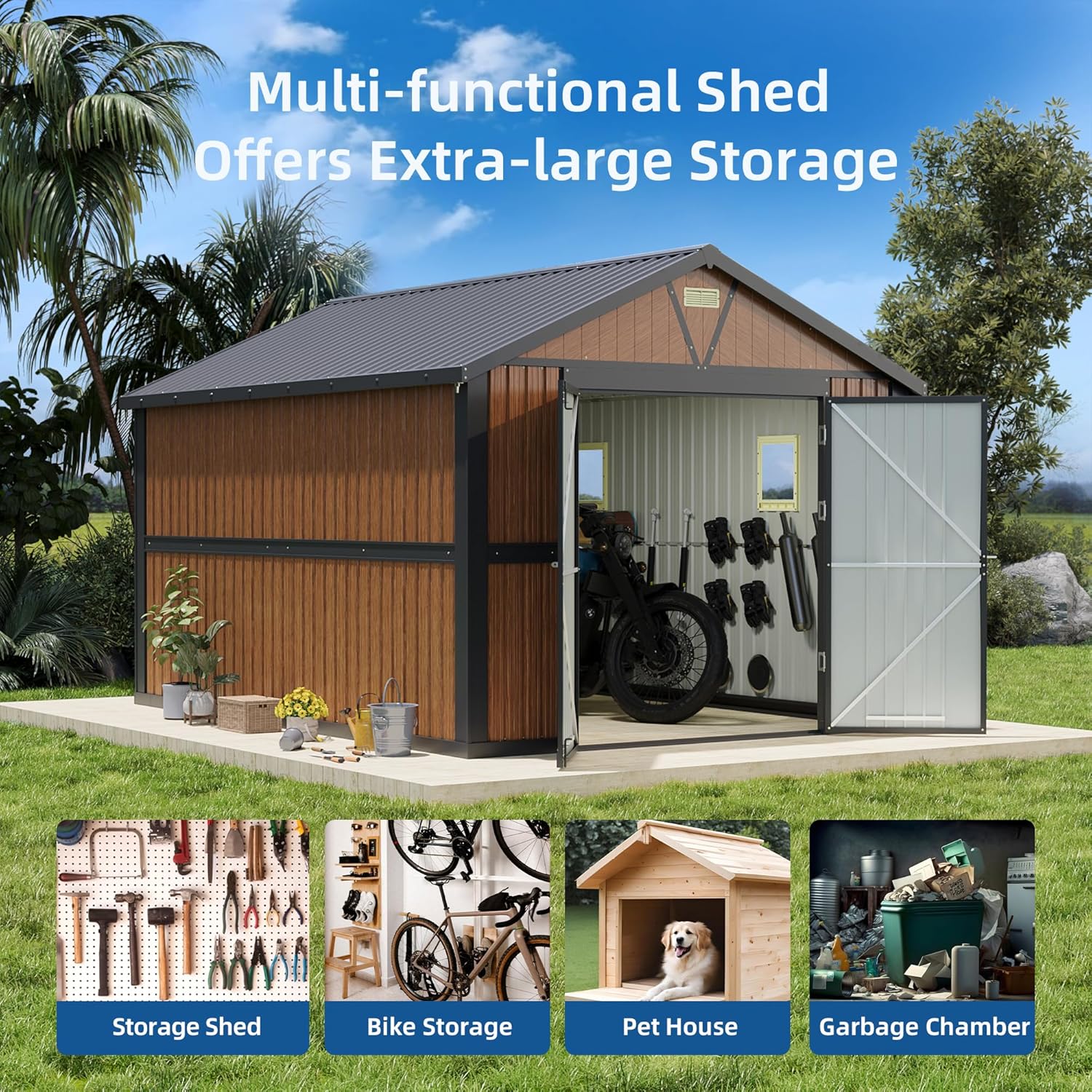 10x12 FT Outdoor Storage Shed, - Outdoor Furniture Ideas review and price