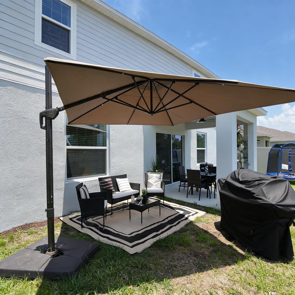 Rectangle Cantilever Patio Umb - Outdoor Furniture Umbrella review and price