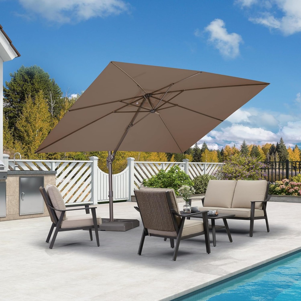 Rectangle Cantilever Patio Umb - Outdoor Furniture Umbrella review and price