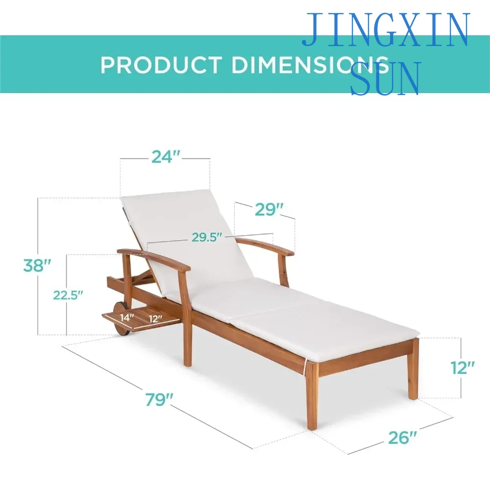 79x26in Acacia Wood Chaise Lou - Outdoor Furniture Without Cushions review and price